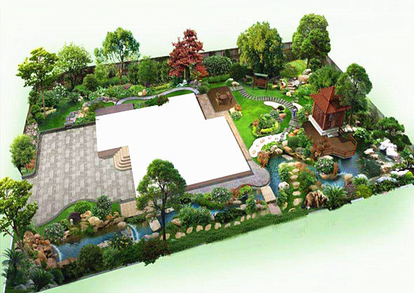 中式别墅花园设计